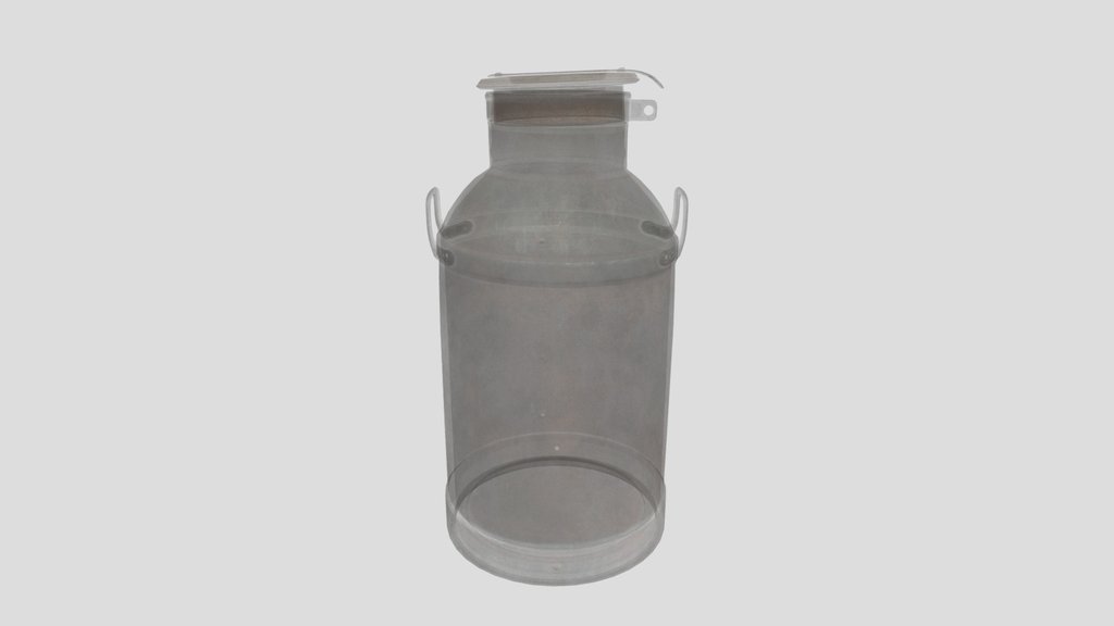Vintage Locking Lid Milk Can Rusty