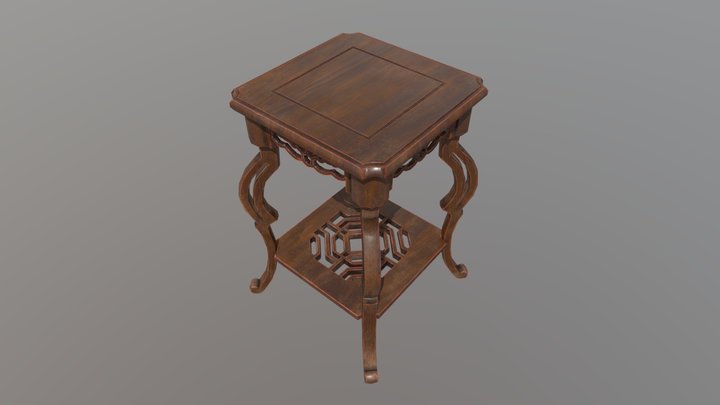 Stool Flower Pot 3D Model