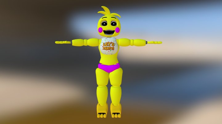 Toy Chica (With No Beak) 3D Model