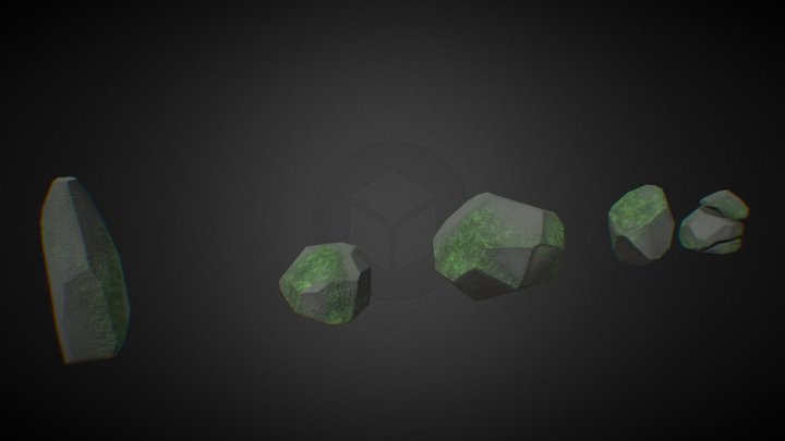 Stylized Rocks Set 2 3D Model