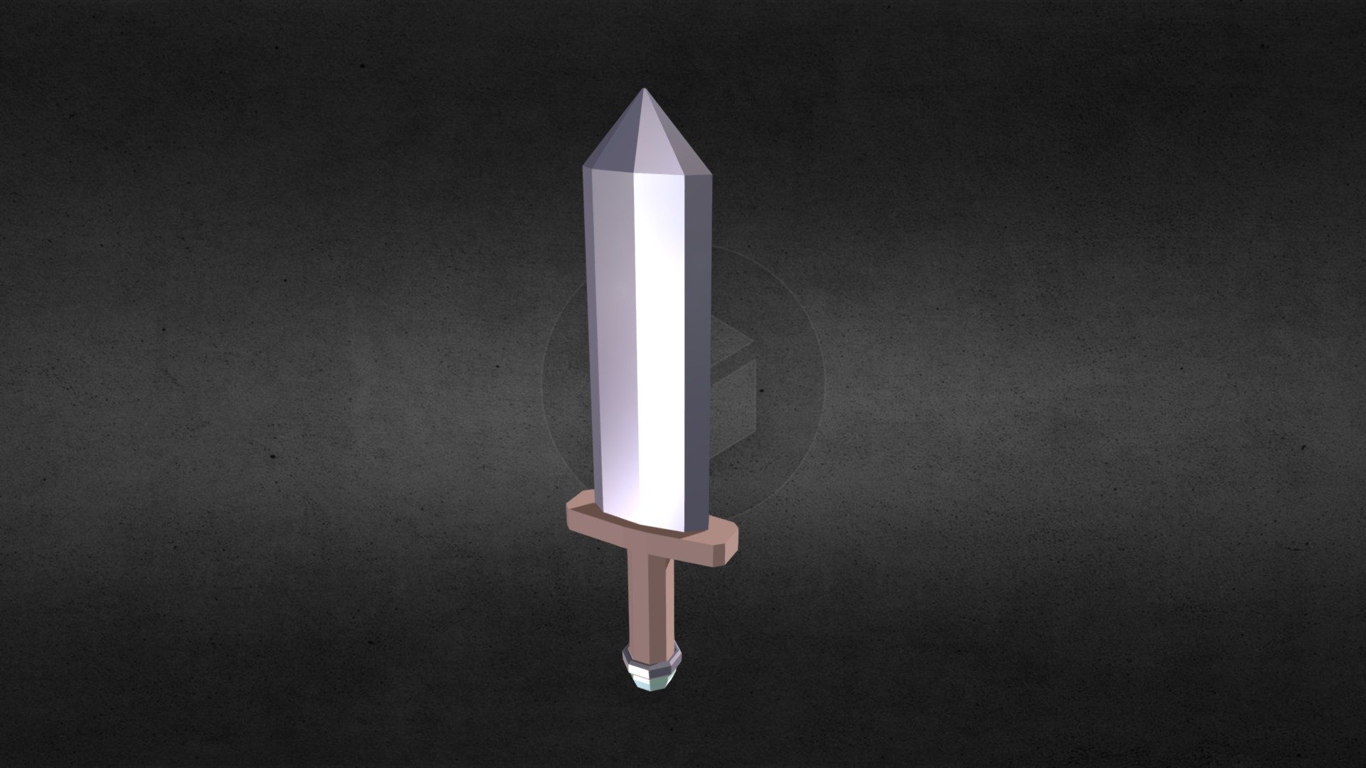 Low Poly Cartoon Sword