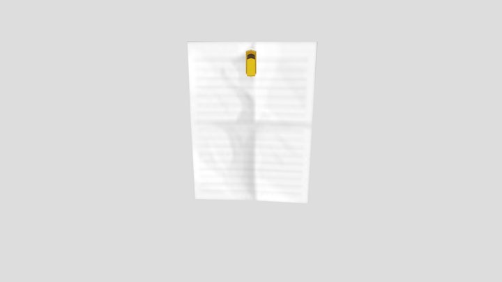 Pinned Paper (Knife) 3D Model