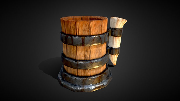 Tavern mug (GAMEREADY) 3D Model