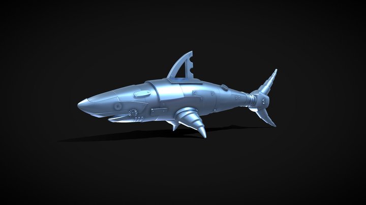 Spaceship In Fish Shape 3D Model