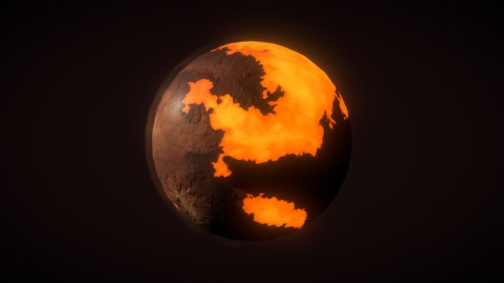 Volcanic Planet - Planets 3D Model
