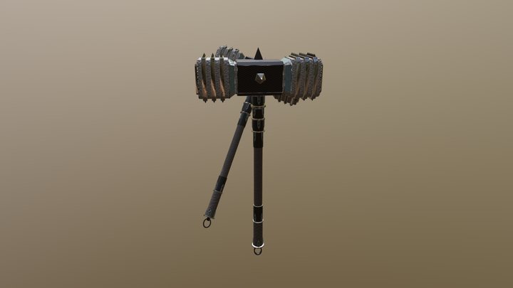 Infected Showcase Weapon: War Hammer 3D Model
