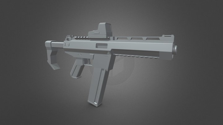 [3D print] Concept weapon SMG 3D Model