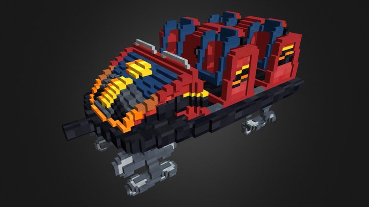 Incredicoaster Train Front 3D Model
