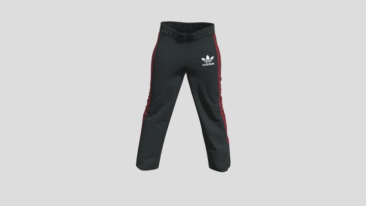 Adidas Original Pants Red 3D Model