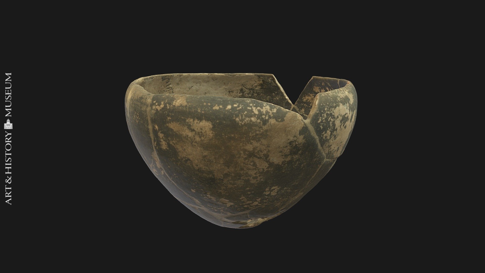 Bowl with conical base and receding rim