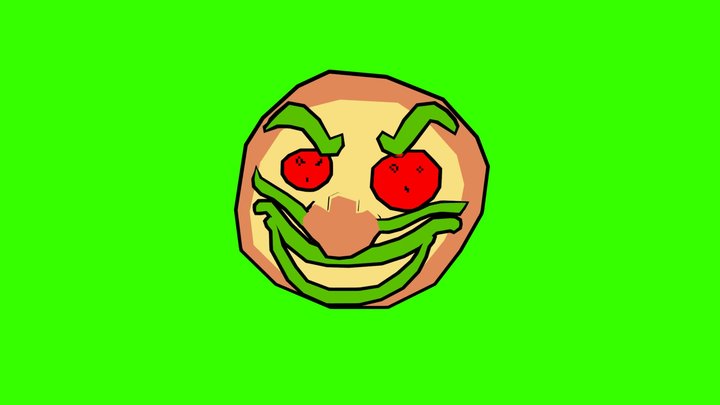 Pizza Face 3D Model