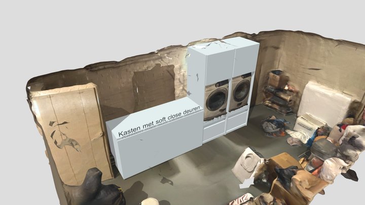 Charlotte - Wasruimte op maat 3D Model