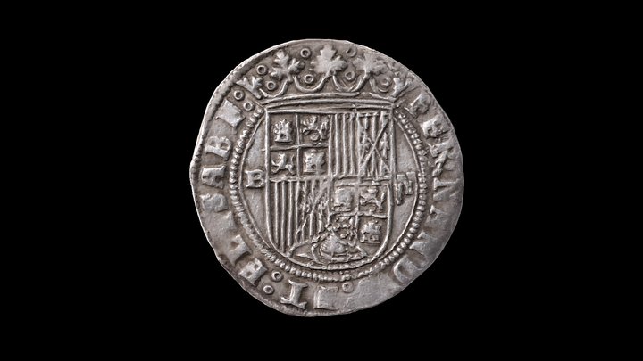 CARLOS I - (1516-1556) - 2 Reales de plata 3D Model