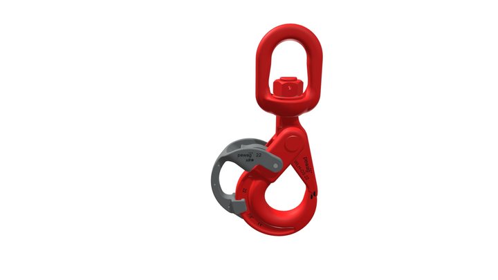 pewag WLH-OS Offshore swivel hook with handle 3D Model