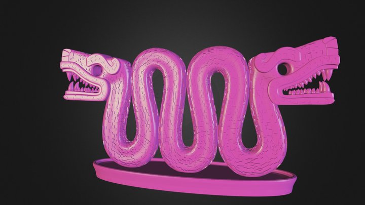 Aztec Double Headed Serpent 3D Model