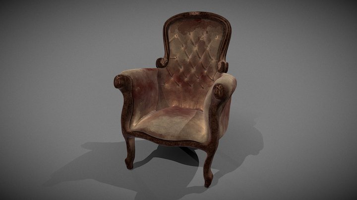 Bloody victorian chair 3D Model