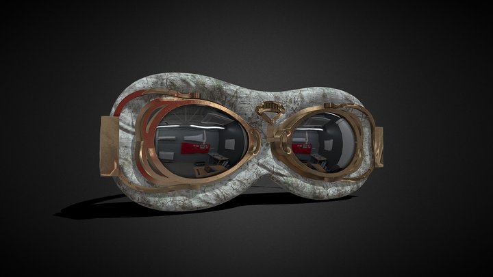 Aviator Pilot Glasses 3D Model