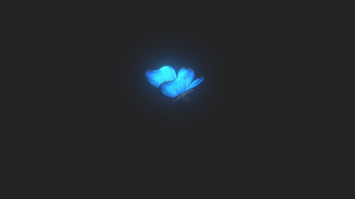 Animated Butterfly 3D Model