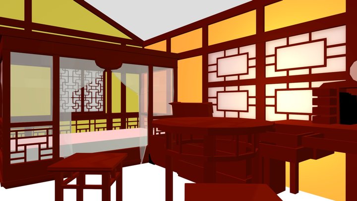 Chinese Hause inside – Free 3D Model STL