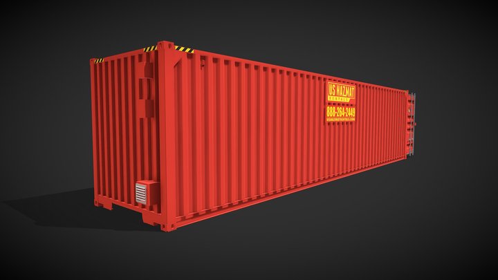 Hazmat 40' Connex Conversion W/ Mechanical Vent 3D Model