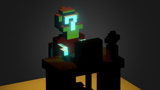 A guy and his computer 3D Model