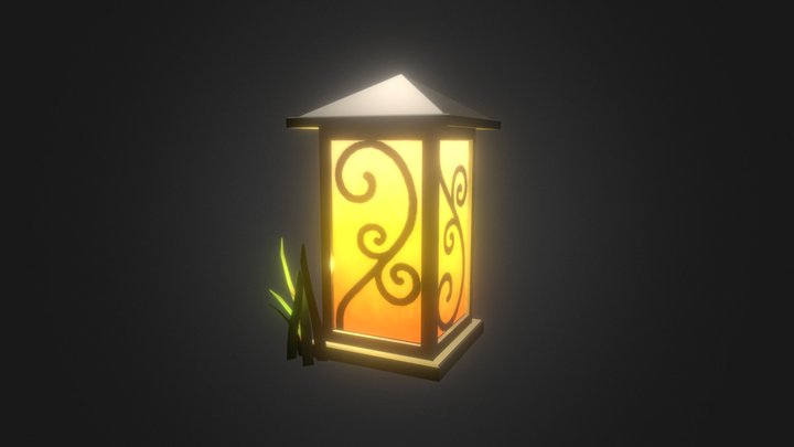 Fairy Scene Grass Lantern 3D Model