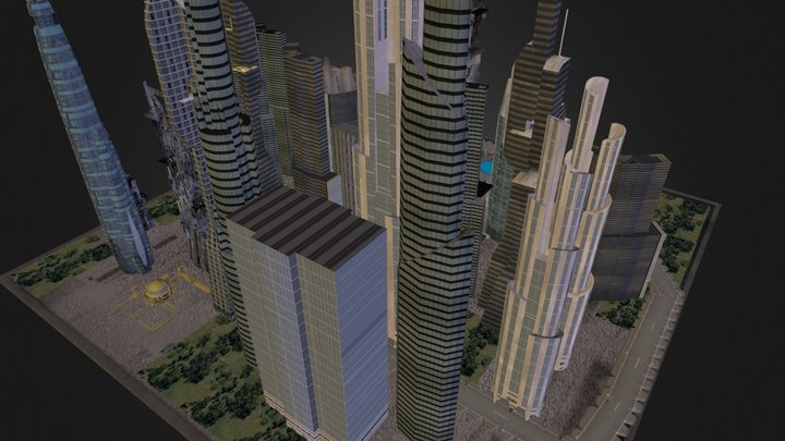 Scifi Downtowncity 3D Model