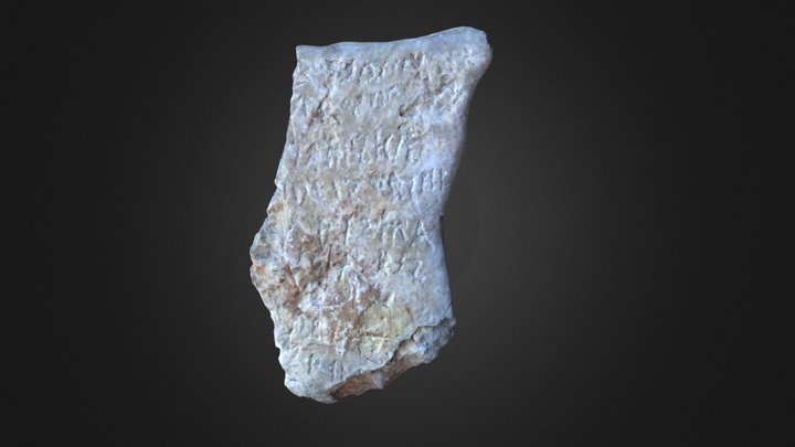 Natpis_2 iz Voštana 3D Model