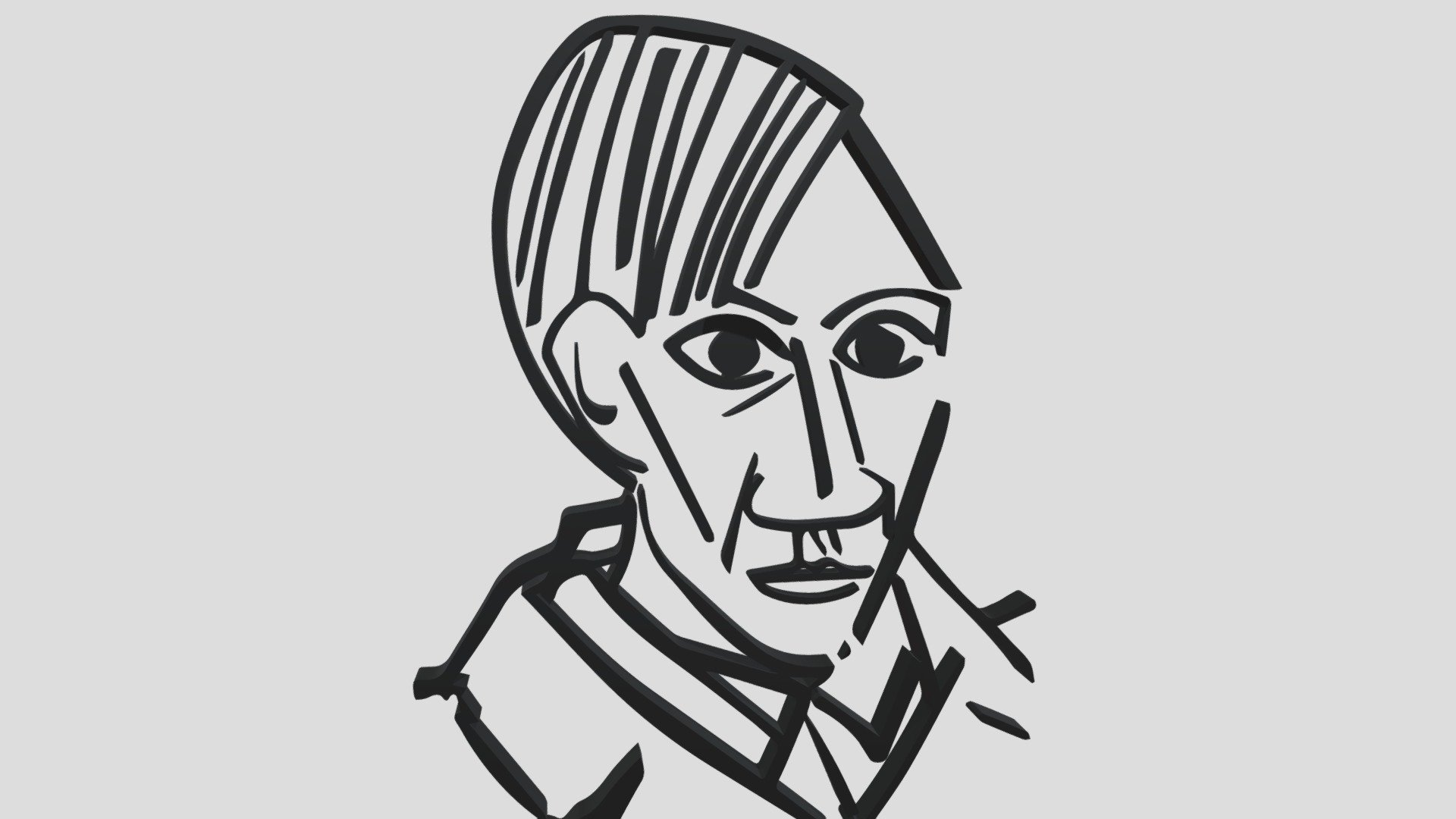 Picasso self portait (1907) - Download Free 3D model by vmmaniac ...