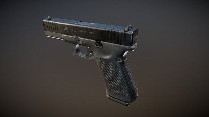 Glock 17 Gen 5 Tom & Jerry edition 3D Model