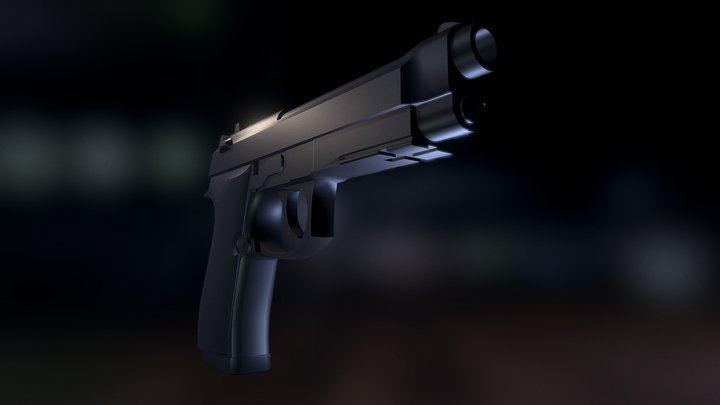 Beretta M9A1 3D Model