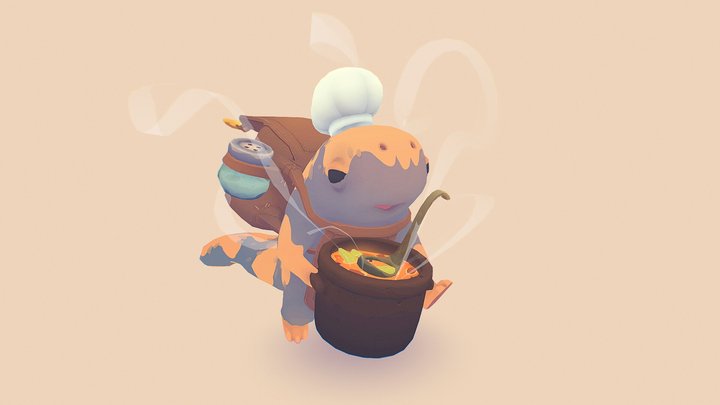 Gila Chef - Animated 3D Model