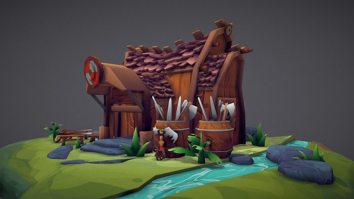 DAE Bazaar Retake - Viking Weaponry 3D Model