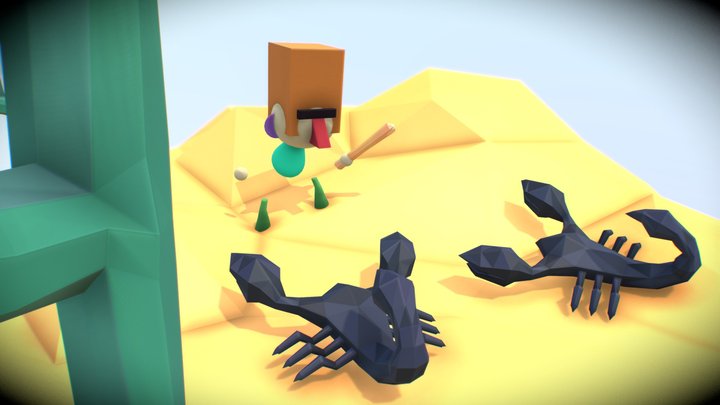 Attack Under the Sand 3D Model