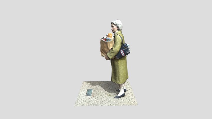 Holding Out Sculpture by Seward Johnson 3D Model