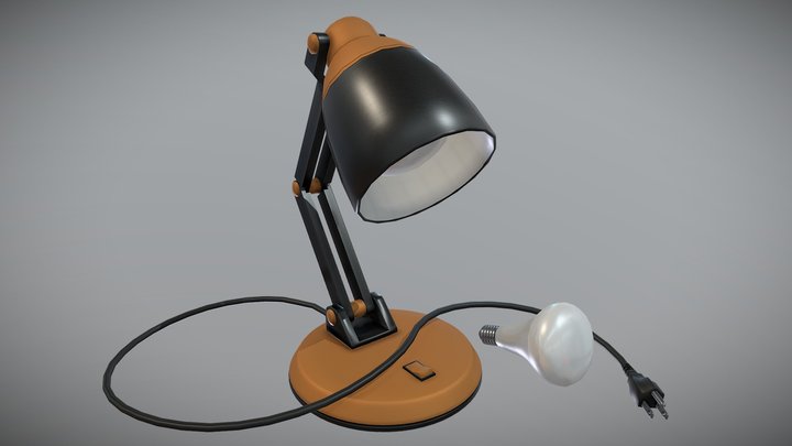 Simple Office Lamp 3D Model