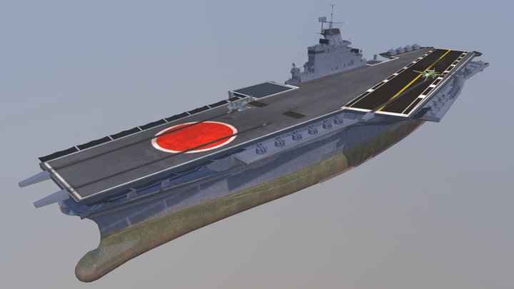 Shinano Class aircraft carrier "Kii" (No.111) 3D Model