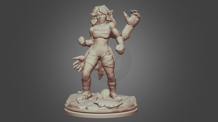 Daevyre Simic Hybrid Barbarian - D&D Miniature