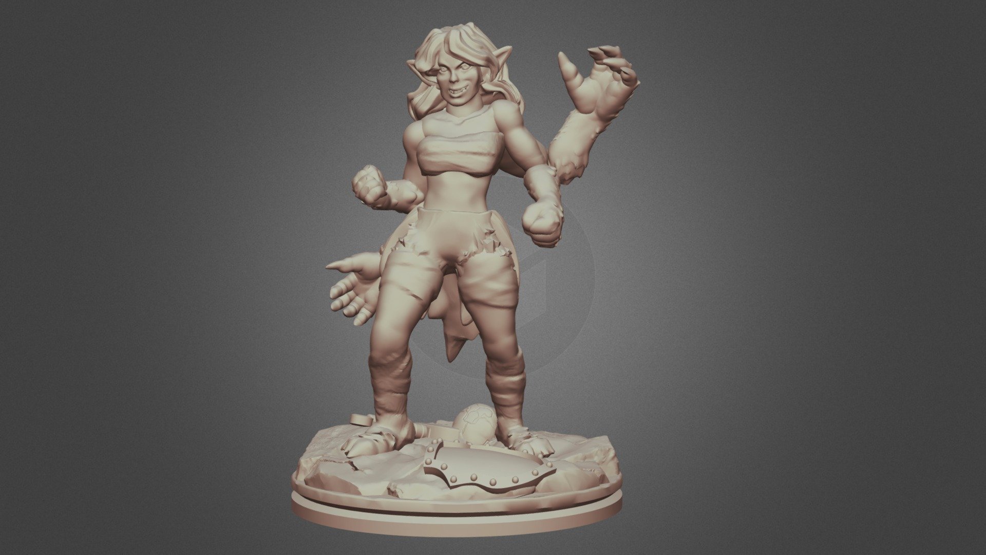 Daevyre Simic Hybrid Barbarian - D&D Miniature