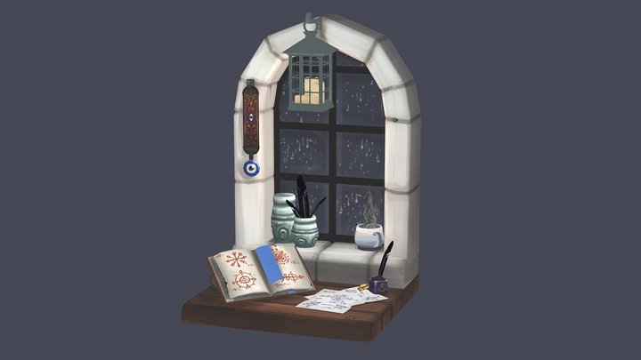 Witchy Window 3D Model