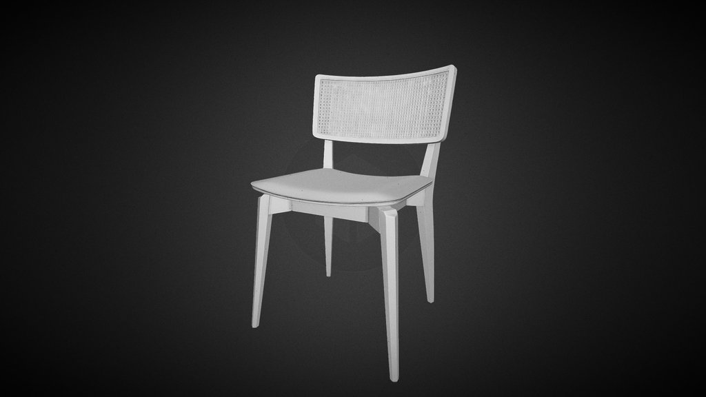 wooden dining chair with cane back