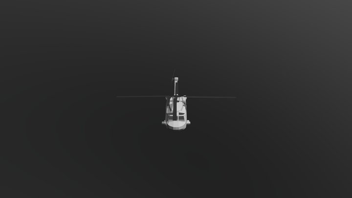 Low Poly UH-60 3D Model