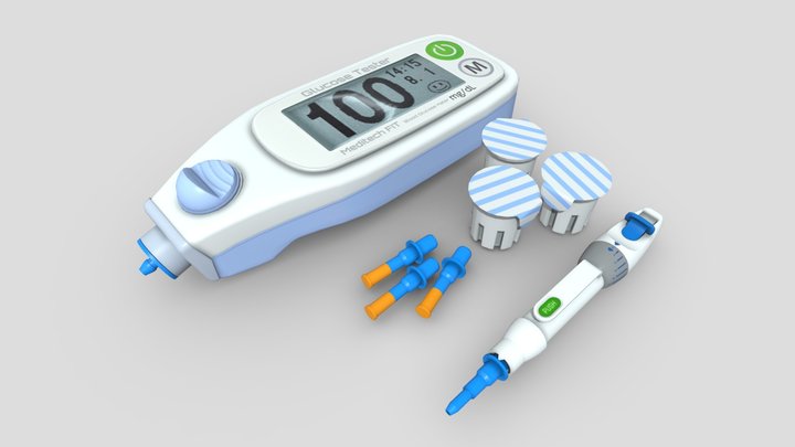 Glucose Meter 3D Model