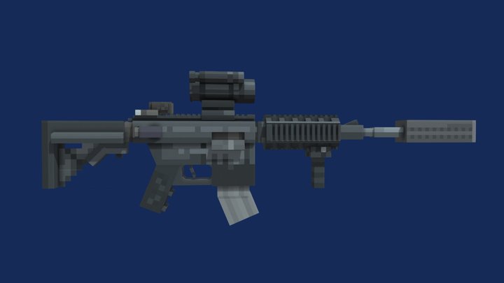 M4A1 (Low-poly) 3D Model