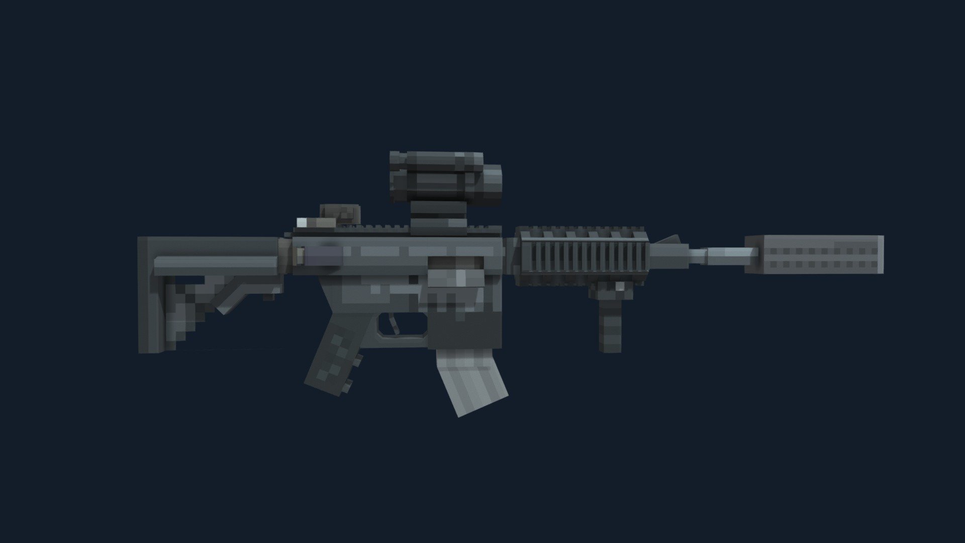 M4A1 (Low-poly) - 3D model by Oliver (@gustavooliveiraolv) [d516121 ...