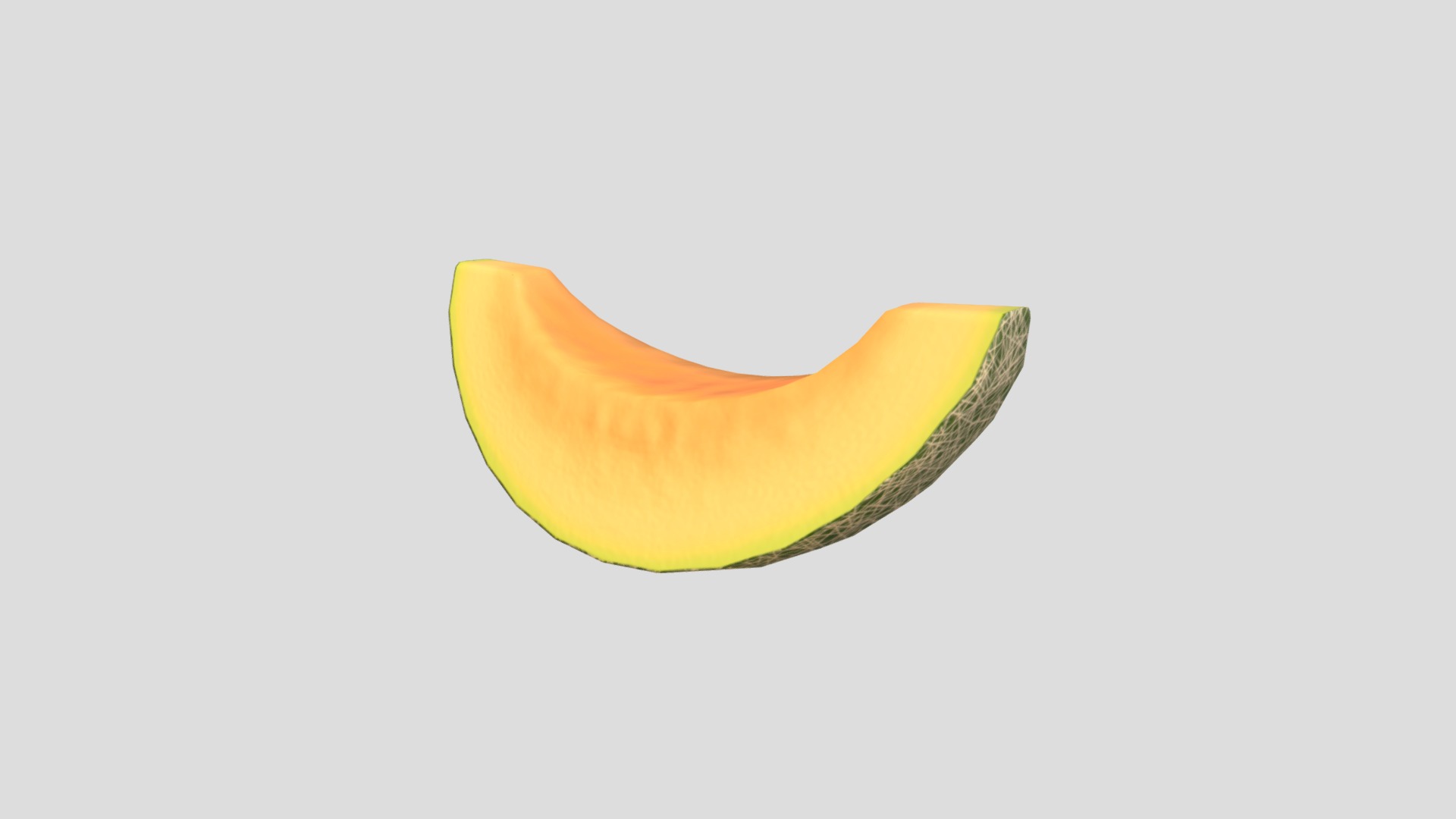 3D model Sliced Melon - This is a 3D model of the Sliced Melon. The 3D model is about a yellow and orange peel.