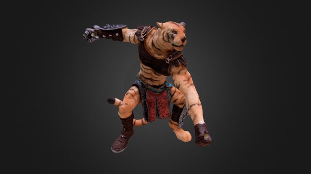 Tiger Warrior 3D Model