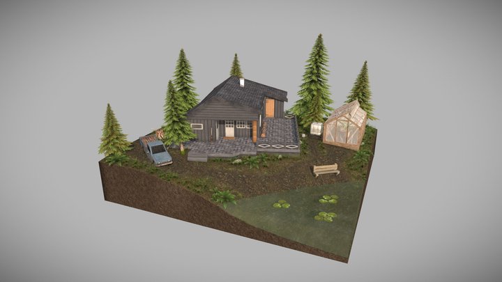 DAE Diorama - Forest Loner 3D Model