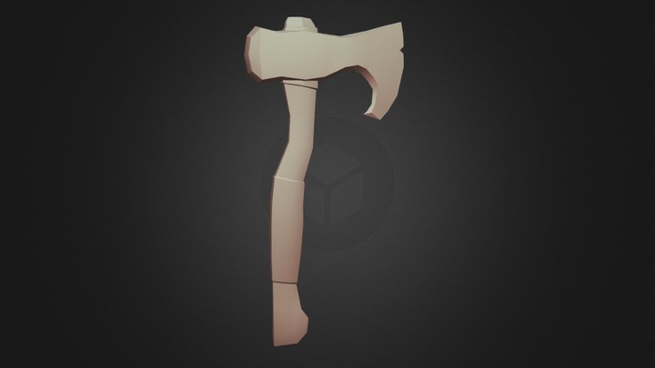 Low Poly Axe Medieval 3D Model