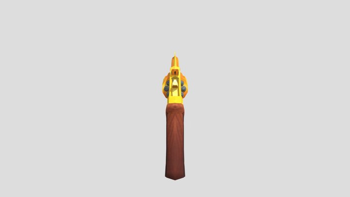Weapon - Golden Revolve 3D Model